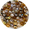 200pcs Crystal Glass Beads 6mm Faceted Rondelle Glass Spacer Beads with Hole for Bracelets Necklace Earring DIY Jewelry Making Craft(Coffee Series) - color: Coffee Series, size: 6mm
