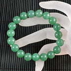 AD Beads Natural Gemstone Round Beads Stretch Bracelet Healing Reiki 10mm (Aventurine) - color: Aventurine