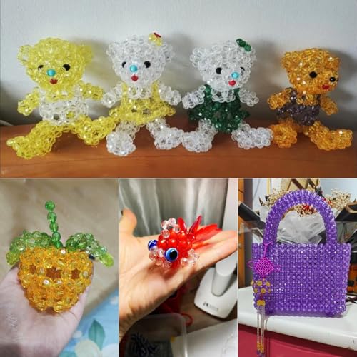 850pcs Acrylic Round Faceted Beads 6mm 8mm 10mm 12mm Faceted Round Spacer Beads for Bracelets Necklace Earring DIY Jewelry Making Craft(Dark Purple) - color: Dark Purple