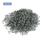 uxcell 1400Pcs Glass Bugle Beads, 1.5x1.5mm Tube Mini Loose Glass Seed Spacer Bead for DIY Earrings Necklaces Bracelets Jewelry Making (Silver-Gray) - color: Silver-Gray, size: 1.5x1.5mm
