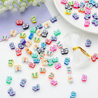100pcs Colorful Butterfly Polymer Clay 10mm Spacer Beads for Women Jewelry Making DIY Bracelet Necklace Hair Clip (Butterfly) - color: Butterfly