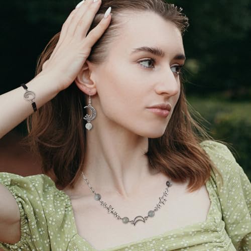 Pandahall 36Pcs Star Connector Charms Pentagram Crescent Moon Links Charm Alloy Tibetan Style Celestial Link Pendants 6 Styles for Jewelry Necklace Bracelet Earrings Craft