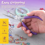 SPEEDWOX Mini Needle Nose Pliers With Smooth Jaw 5" Precision Wire Looping Pliers For Jewelry Making And Small Object Gripping - style: Needle Nose Pliers