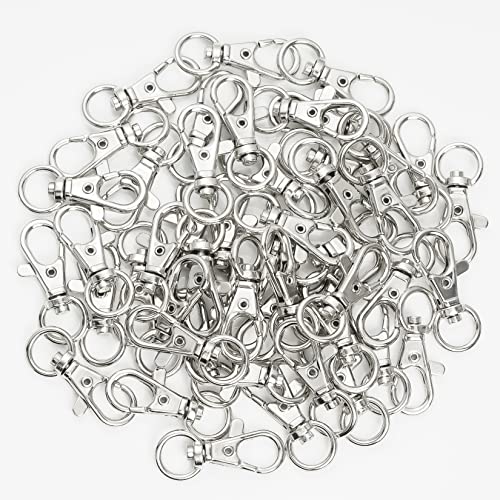 cnomg 50 pcs Swivel Clasps Lanyard Snap Hook,cnomg Metal Swivel Lanyard Snap Hook Lobster Claw Clasp 38mm(Sliver) - color: Sliver, size: 1.5 inches