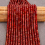 BONNY BOXX 1 Strand (150PCs) Natural 2 * 4mm Carnelian Rondelle Beads, Natural Abacus Disk Stone Beads Loose Spacer Gemstone for DIY Bracelet Necklace Jewelry Making - color: Carnelian, size: 2*4MM