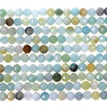 MJDCB 3mm Faceted Natural Amazonite Round Loose Beads for Jewelry Making DIY Bracelet Necklace - color: Amazonite