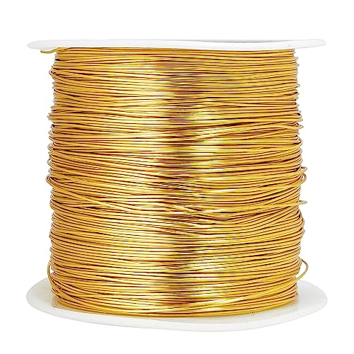 203 Feet Tarnish Resistant Copper Wires 24 Gauge/0.5mm Jewelry Craft Wires Beading Wire for Jewelry Making, Wire Wrapping and Crafting (Gold) - color: 1Gold, size: 24 Gauge