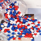 2000pcs Three Colors Clay Beads 6mm for Bracelets Making Flat Round Polymer Clay Bead Heishi Beads for Jewelry Making Earring Bracelets Necklace - color: White Dark red Royal blue