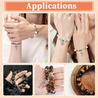 Tunmiok Natural Beads for Bracelets for Jewelry Bracelet Making kit for Adults with Spacer Beads & Bracelet Charms and Natural Stone for Jewelry Making & DIY Bracelet, Necklace, Earring Set Supplies