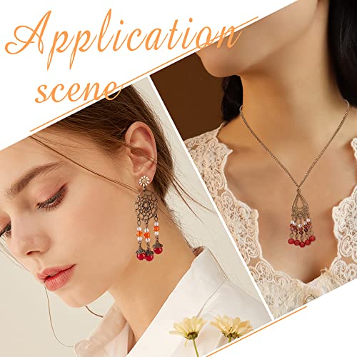 SUNNYCLUE 1 Box 54Pcs 9 Style Tibetan Earring Chandelier Connector Charms Findings Loops Jewelry Making Kit for Earring Drop and Charm Pendant, Antique Bronze - color: 54pcs 9 Style Antique Bronze