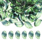 PATIKIL Glass Leaf Beads, 100Pcs Cute Crystal Leaf Charms, Translucent Czech Spacer Beads for DIY Jewelry Making Bracelets Necklace Wind Chimes Suncatchers, Dark Green - color: Dark Green