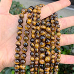 90pcs Adabele Natural Grade A Yellow Tiger Eye Healing Gemstone 4mm (0.16 inch) Small Round Beads Gem Stone Spacer for Jewelry Making GY26-4 - color: Grade a Tiger's Eye, size: 4mm (90pcs/1 Strand)