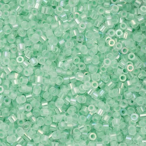 John Bead 25g Cylin Beads Green Glow in Dark AB 11/0 Glass Cylindrical Seed Beads for Jewelry Bracelets Necklaces Earrings Making Embroidery - color: Green Glow in Dark AB
