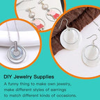 200pcs Earrings Beading Hoop 12/15/20/25mm Earring Finding Beading Hoop Earrings Hypoallergenic Round Earrings Open Bezel Pendant Frame for DIY Jewelry Making(Silver) - color: 200PCS;Silver;4 Sizes