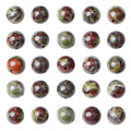 AD Beads 8mm Natural Round Loose Beads 110 Pieces, for Making 108 Mala Prayer Beads Necklace, Bracelet & Yoga Meditation, Jewelry Design (Bloodstone) - color: Bloodstone