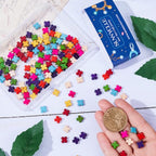 SUNNYCLUE 1 Box 250Pcs Cross Beads Mini Small Colorful Cross Charms Bulk Easter Synthetic Turquoise Stone Cross Bead Tiny Pocket Crosses Crucifix Loose Spacer Beads for Jewelry Making Kits Adult - color: 250pcs 8x8mm Colorful Cross Beads