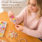 Ecoofor 502 Pcs Keychain Making Kit - Includes 25 Keychain Clips, 30 Extender Chains, 162 Charms, Beading Accessories, Jewelry Pliers - DIY Bag Charms & Jewelry Craft Kit Supplies - color: 6 Styles Creative Set