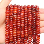 BONNY BOXX 1 Strand Natural 5 * 8mm Carnelian Rondelle Beads, Natural Abacus Disk Stone Beads Loose Spacer Gemstone for DIY Bracelet Necklace Jewelry Making - color: Carnelian, size: 5*8MM