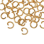 DanLingJewelry 500 pcs 304 Stainless Steel 24 Gauge Open Jump Rings 4mm for Jewelry Making Connectors Jewelry Finding Golden Color - color: 500 pcs - ф4mm δ 0.6mm - Golden