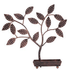 MyGift Jewelry Tree w/Bird Nest 48 pair Earrings Holder, Bracelets/Necklace Organizer Stand (Bronze Metal) - color: Bronze Metal