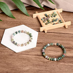 Cheriswelry 104pcs/Strand 6mm Natural Indian Agate Stone Beads Rondelle Gemstone Loose Spacer Abacus Beads Smooth Charms for DIY Craft Earring Bracelet Necklace Jewelry Making Supplies - color: Natural Indian Agate*2