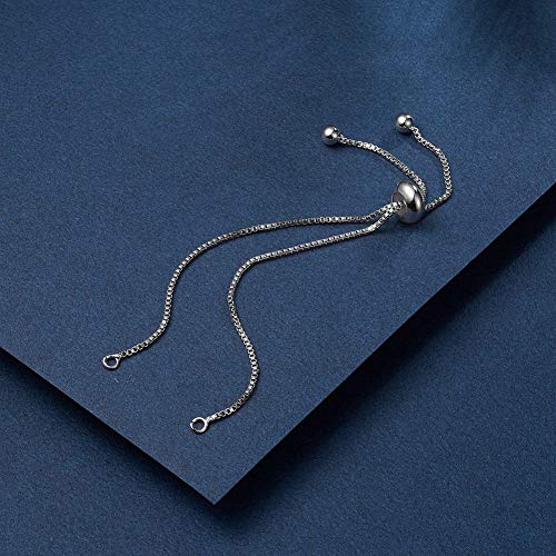 DanLingJewelry 20pcs Adjustable Slider Bracelet Slider Extender Chains with Ball Ends for Jewelry Making DIY 8 Inches(220mm) P - color: StyleⅡ-20 pcs-Platinum