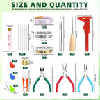 Keadic 950Pcs Jewelry Making Supplies Kit Includes Jewelry Wires, Eye Screw Pin, Jump Ring, Cord End, Lobster Clasps, Earring Hooks, Mini Jewelry Pliers for Earring Bracket Necklace Making