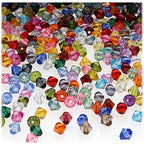 The Crafts Outlet, 1,000-pc Acrylic Bicone Beads, Faceted, 4mm, Clear