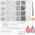 Cludoo Earring Making Kit - 2393 Pcs Hypoallergenic Earring Hooks, Posts, Backs, Studs & Tools for Jewelry DIY Making & Repair