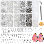 Cludoo Earring Making Kit - 2393 Pcs Hypoallergenic Earring Hooks, Posts, Backs, Studs & Tools for Jewelry DIY Making & Repair