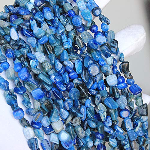 MJDCB Natural Irregular Shape Stone Beads 6-8mm kyanite Gemstone Energy Cured for Jewelry Making Necklaces - color: Kyanite
