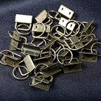 SPEEDWOX Key Fob Pliers and 20 Sets 1 Inch Key Fob Hardware with Keychain Split Rings Webbing Fabric Strapping Wristlet Set Antique Brass Glass Breaking Pliers Tools with Rubber Tips - size: 1" Antique Brass
