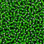 Czech 8/0 Silver Lined Glass Seed Beads 20 Grams 800 Pcs Multi Colors (Green) - color: Green