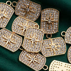 Pack of 20 Rhinestone Charms Gold Plated Pendants Pave Crystal Accessories for Necklace Bracelet Jewelry Making DIY Crafting - color: (The Star of Tarot)VID61001