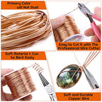 anezus 20 Gauge Jewelry Wire, 28 Yards Craft Wire Tarnish Resistant Copper Beading Wire for Jewelry Making Supplies and Crafting(Copper) - color: Copper