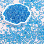 8/0 Glass Seed Beads Bulk, Blue with Silver 3mm Tiny Round Craft Seed Bead, Small Mini Pony Beads for Jewelry Making Bracelet Necklace Wrist Beading Weaving Supplies, 2500pcs - color: Blue with Silver