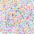 800Pcs Square Number & Heart Beads, 6x6mm Acrylic Beads for Friendship Bracelets - color: Number and Heart Beads