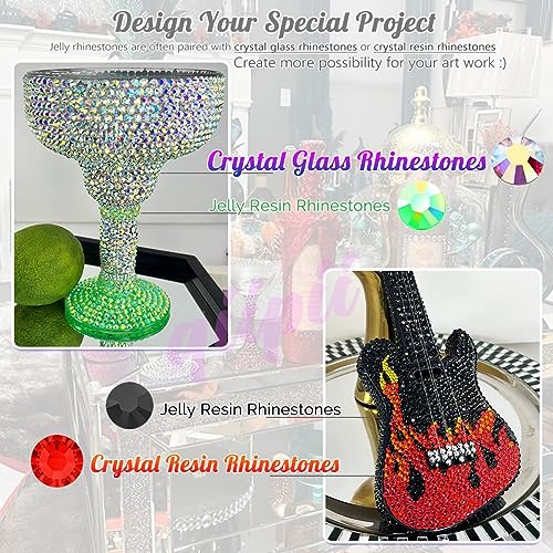 qiipii Pure Black Resin Flatback Rhinestones for Bedazzling Crafting 2mm-6mm Flatback Jelly Stones Solid Black Gems Diamonds for Face Eyes Makeup Tumblers Mugs Bottles DIY Crafts Clothes Shoes Phones - color: Pure Black