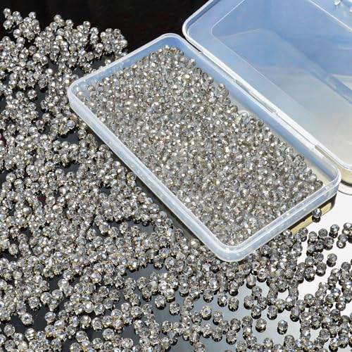 1200Pcs 4mm Crystal Glass Beads for Jewelry Making Beads for Bracelets Necklace Pendants Making Supplies(Gray) - color: Gray, size: 4mm 1200pcs