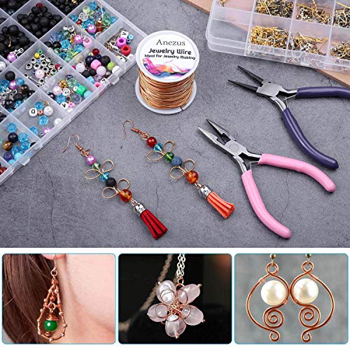 22 Gauge Jewelry Wire, Anezus Craft Wire Tarnish Resistant Copper Beading Wire for Jewelry Making Supplies and Crafting (Copper, 49 Yards/45 Meters) - color: Copper