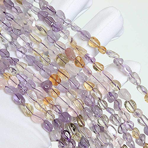 MJDCB Natural Irregular Shape Stone Beads 6-8mm Ametrine Gemstone Energy Cured for Jewelry Making Necklaces - color: Ametrine