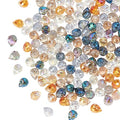 AHANDMAKER 160Pcs Faceted Teardrop Glass Beads, 10 Styles 8x9mm Top Drilled Drop Spacer Beads, Transparent Waterdrop Crystal Glass Beads Hanging Pendants for DIY Craft and Jewelry Making, Hole: 0.8mm - color: 10 Styles Waterdrop