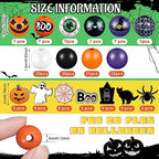 Tradder 200 Pieces Halloween Wood Beads Purple Orange Pumpkin Spider Black Cat Beads Craft for Halloween Home Decoration Jewelry Making DIY - style: Halloween
