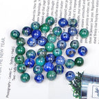 AD Beads Natural Gemstone 8mm Round Loose Beads Big Hole 2.5mm Sized 40pcs (Lapis Lazuli Chrysocolla) - color: Lapis Lazuli Chrysocolla