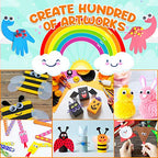 Goody King Arts and Crafts Supplies for Kids - Craft Art Supply Jar Kit for Student Age 4 5 6 7 8 9 10 Year Old Crafting Activity - Collage Arts Set for Toddlers Preschool DIY Classroom Home Project - size: Small