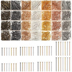 Junkin 2800 Pieces Flat Head Pins for Jewelry Making DIY, Head Pins Set 0.63 Inch, 0.71, 0.79, 1.18 Inch Earring Bracelet Pendant Jewelry Making(Multicolor) - color: Multicolor