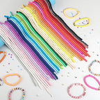 JMUQ 14 Strands Yellow Clay Beads Bracelet Making Kit, 5500 Flat Polymer Clay Heishi Beads for Friendship Bracelets Jewelry Making Kit with Letter Pearl Gold Spacer Beads for Women - color: yellow