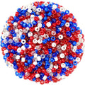 UPINS 1200Pcs Red White Blue Pony Beads, 1200Pcs Independent Day Patriotic Beads 4th of July Pony Beads for Jewelry Making Crafts DIY Necklace Bracelets Hair Beads - color: Red White Blue
