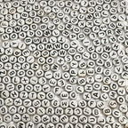 1200pcs 4×7mm Alphabet Beads Silver Round Acrylic Black Letter Beads, for Bracelets and Jewelry Making - color: style 12, size: 4×7mm(Round)