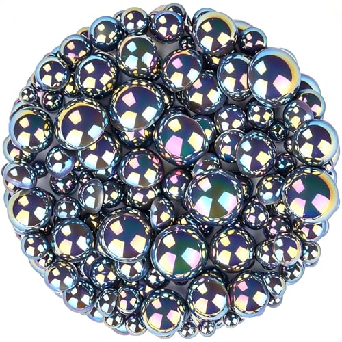 1500 Pcs AB Half Pearls for Crafting, Mixed Sizes 3/4/5/6/8/10mm Flatback Pearl Beads for Crafts, Gems for Nail Art Making, Shoes Clothes Embellishments (A24 Deep Silver Grey AB) - color: A24 Deep Silver Grey AB